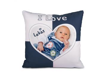 Fotokissen Love-Blue 40x40